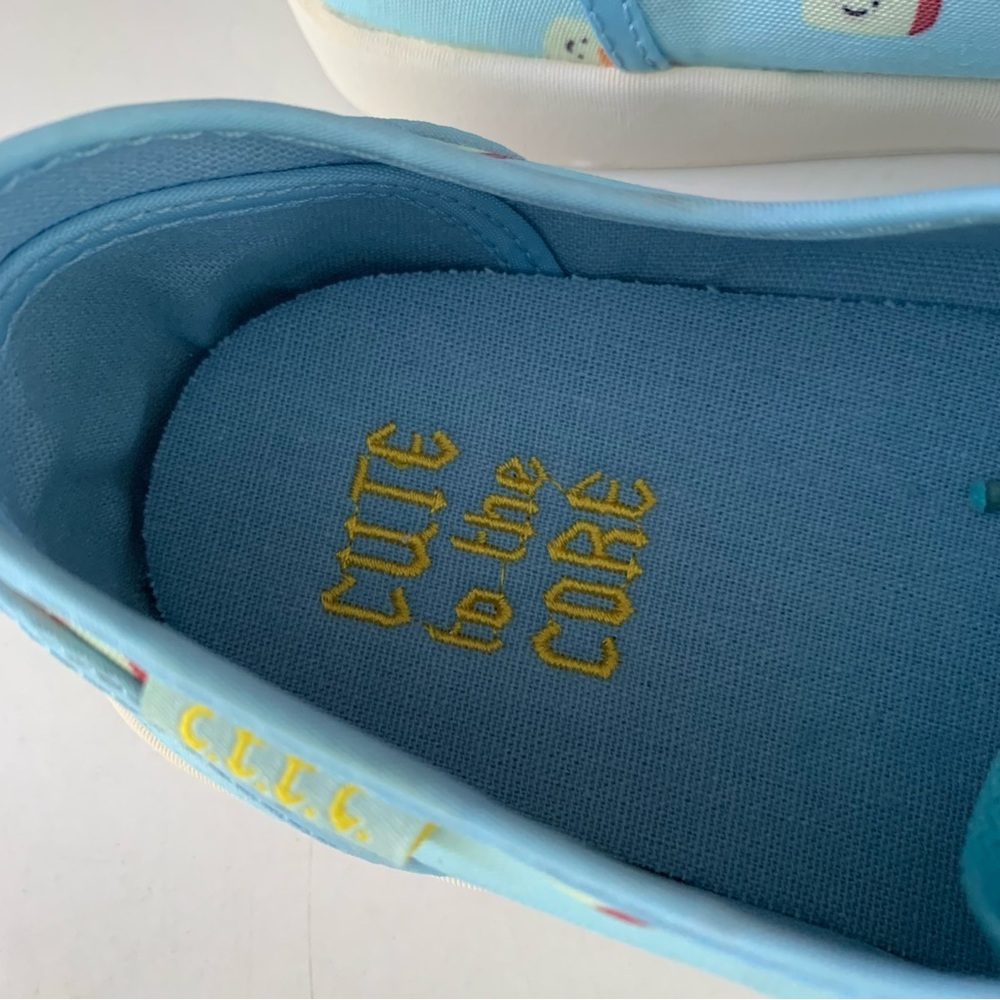 Cute To The Core Toast Print Lace Up Sneakers Wom… - image 2